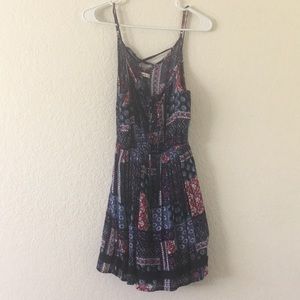 Hollister Printed Dress with Tassel string